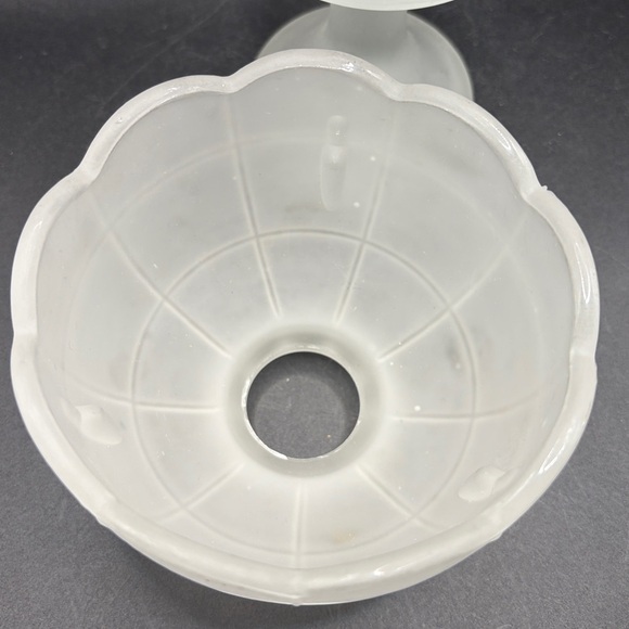 Vintage Satin Frosted Glass Pedestal Fairy Lamp Fairy Light Candle Holder Decor - Picture 4 of 10